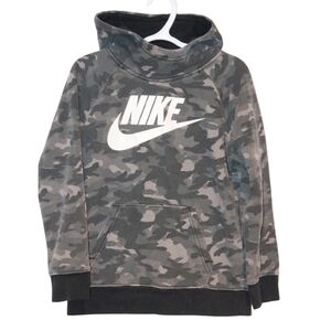 2/$20 🏷 Nike Grey Camo Logo Hoodie Size 5/6